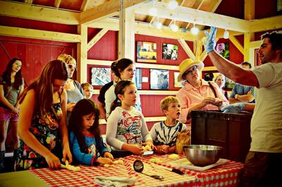 craft and cooking workshops are held in the barn